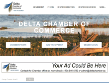 Tablet Screenshot of deltachamber.ca